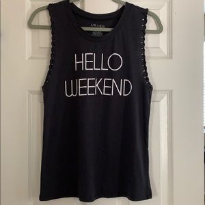 Awake Sleeveless Graphic Shirt/Tank size S